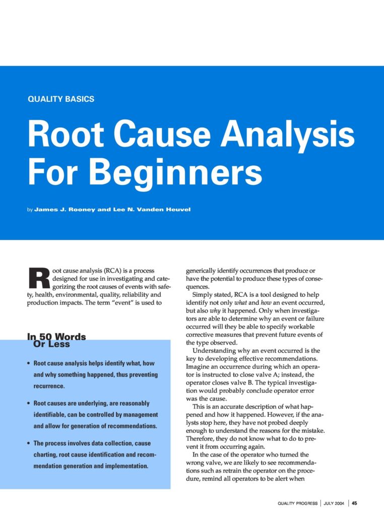 root cause analysis 24