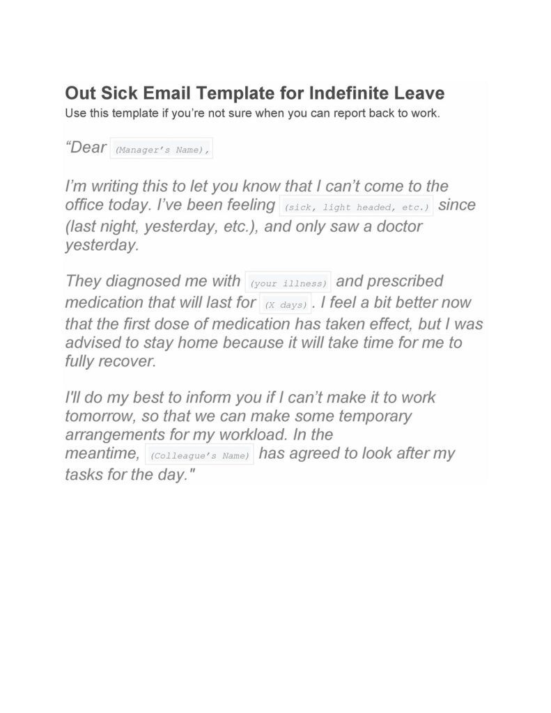 sick leave email 09