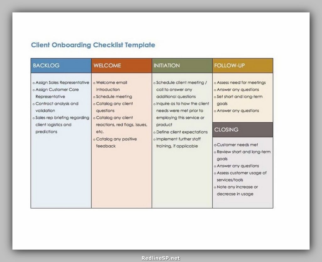 Client Onboarding Checklist template