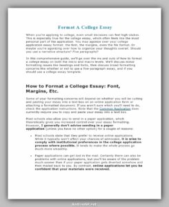 best college essay of all time