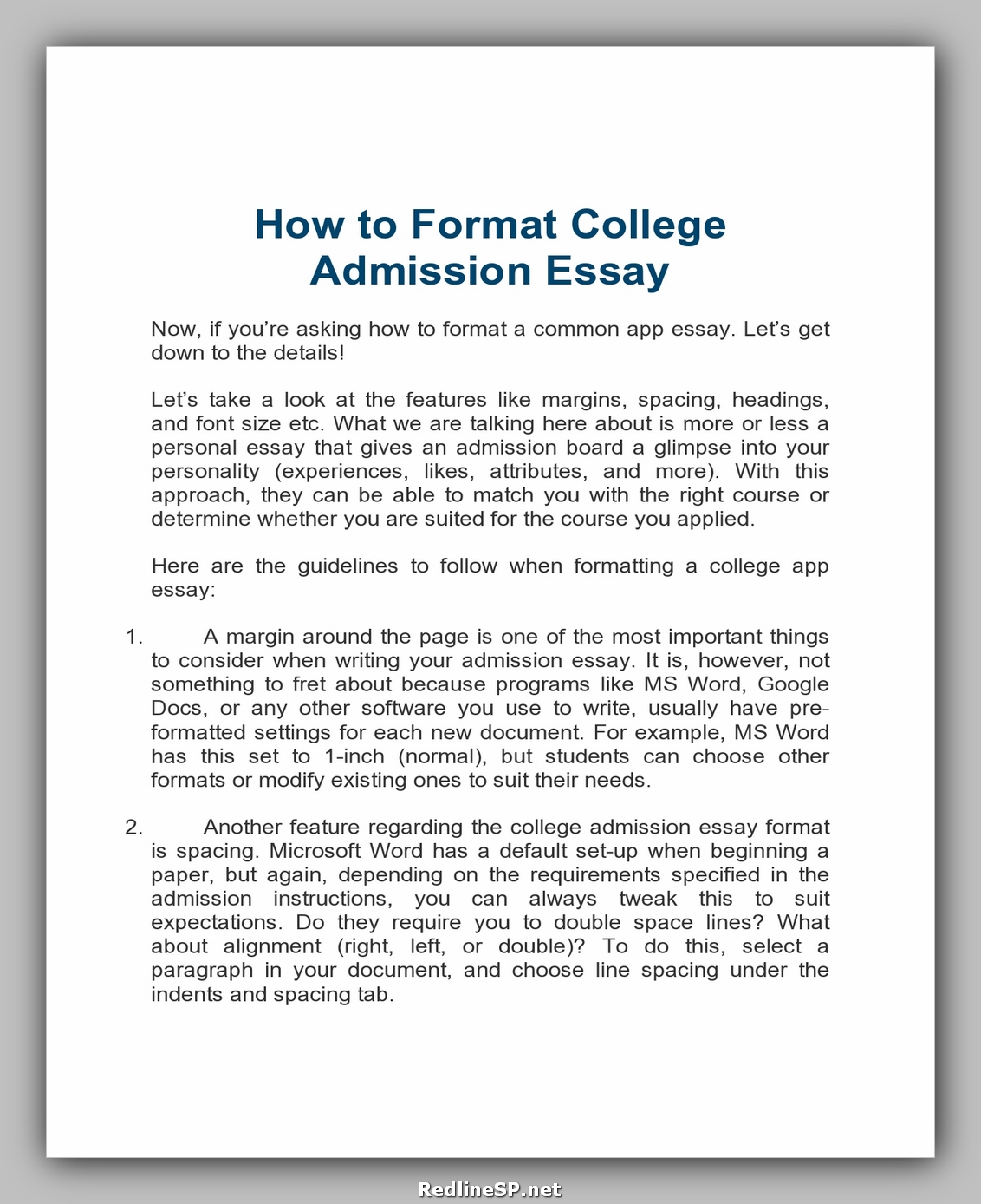 write the best college application essay