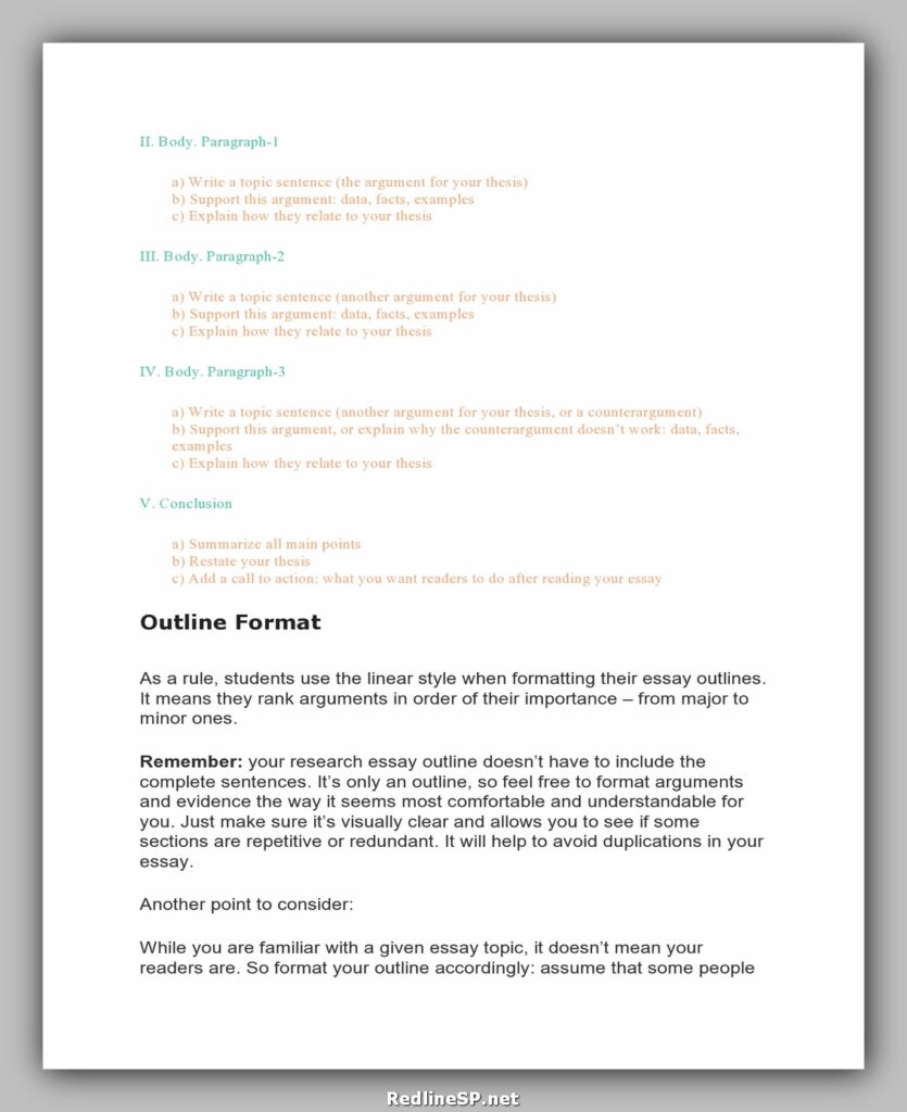 College Essay Template 22