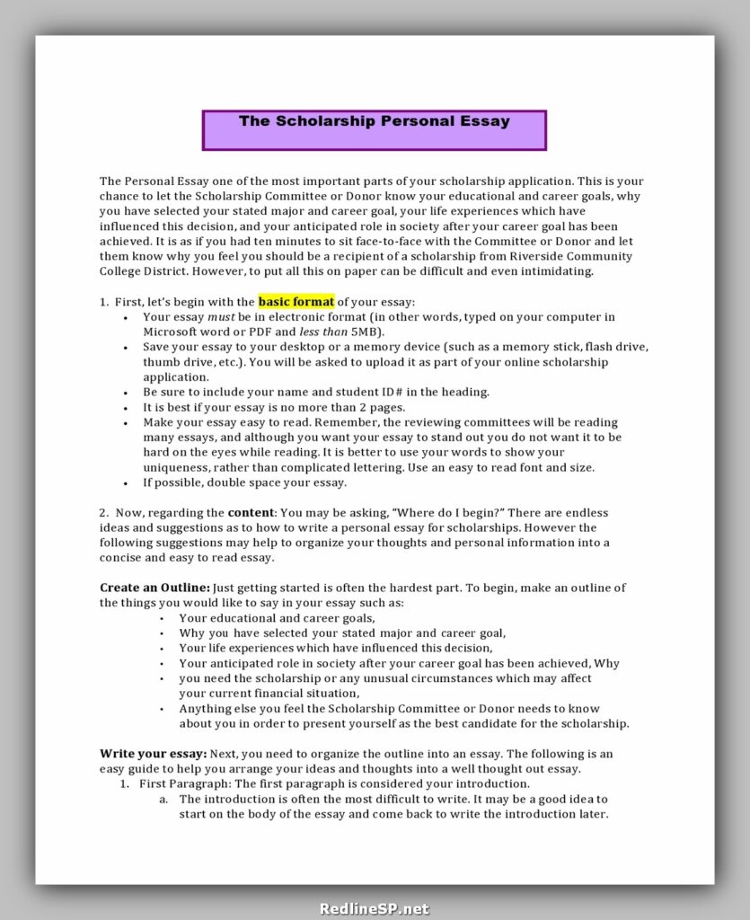 College Essay Template 32