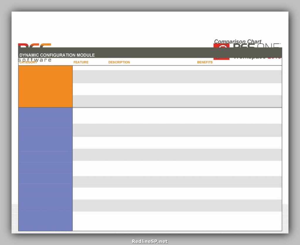 Comparison Chart Example 16