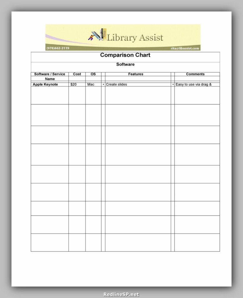 Comparison Chart Template 15