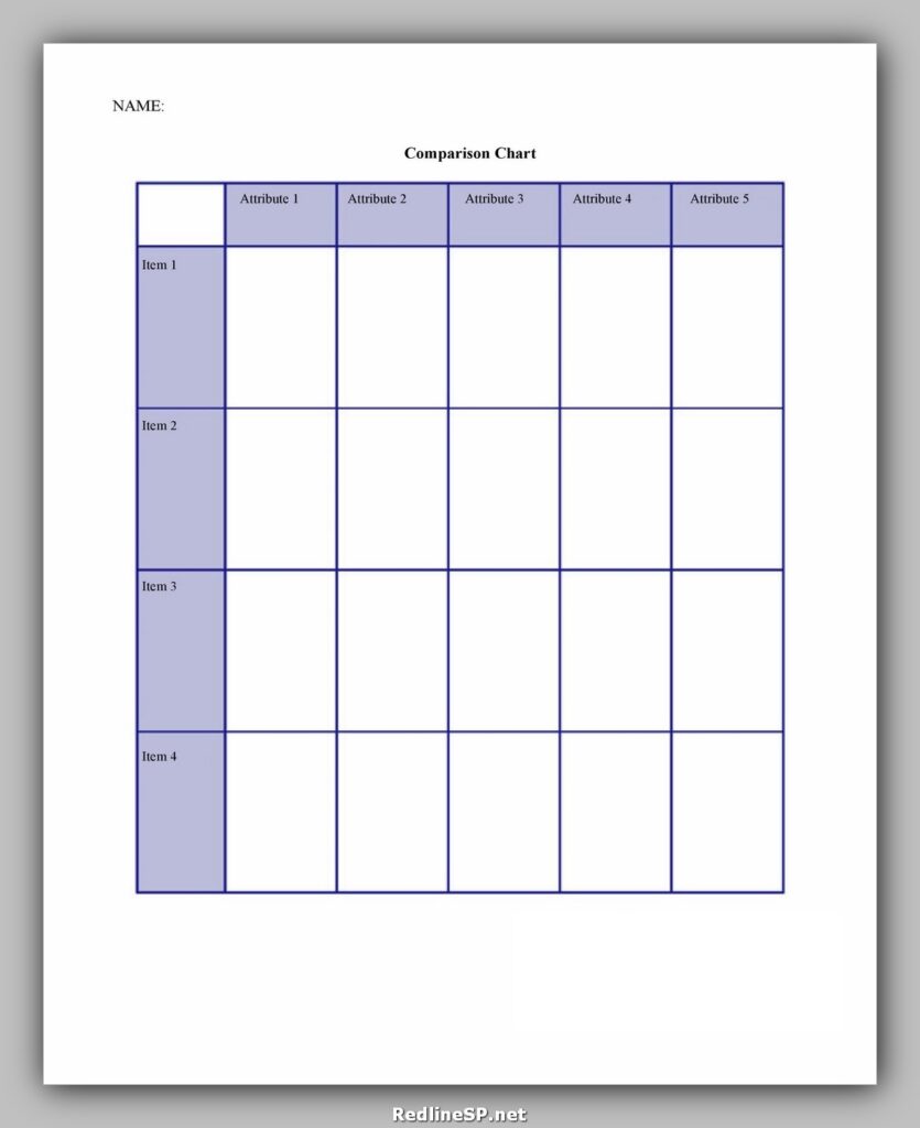 Comparison Chart Template 17