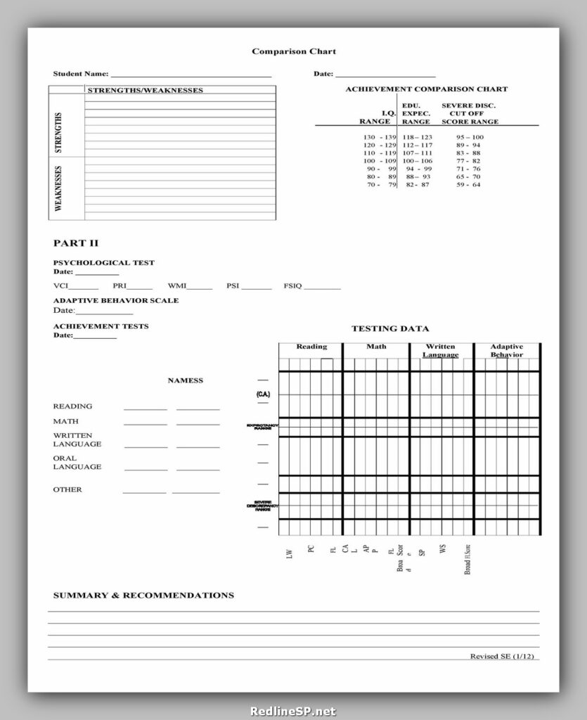 Comparison Chart Template 20