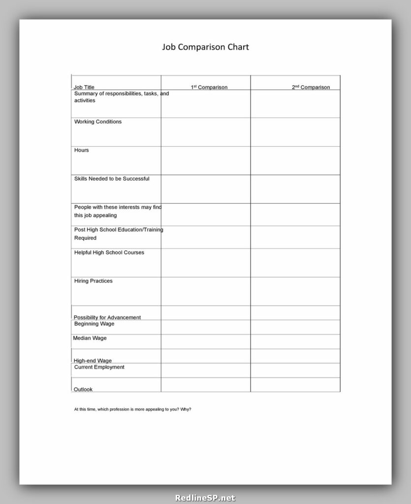 Comparison Chart Template 21