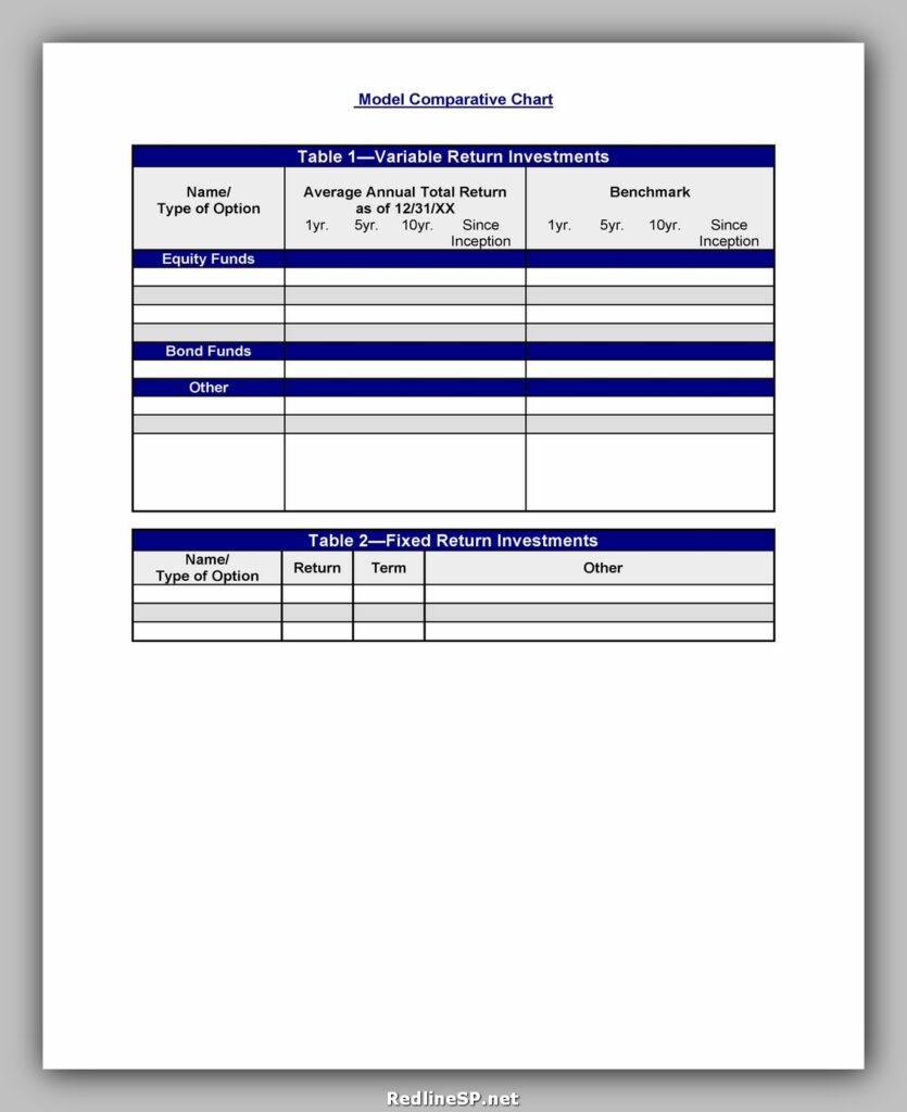 Comparison Chart Template 22