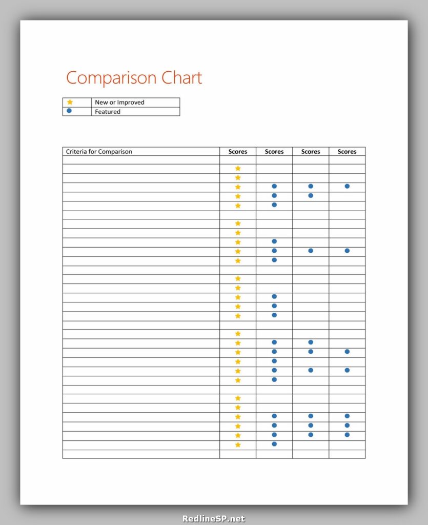 Comparison Chart Template 23