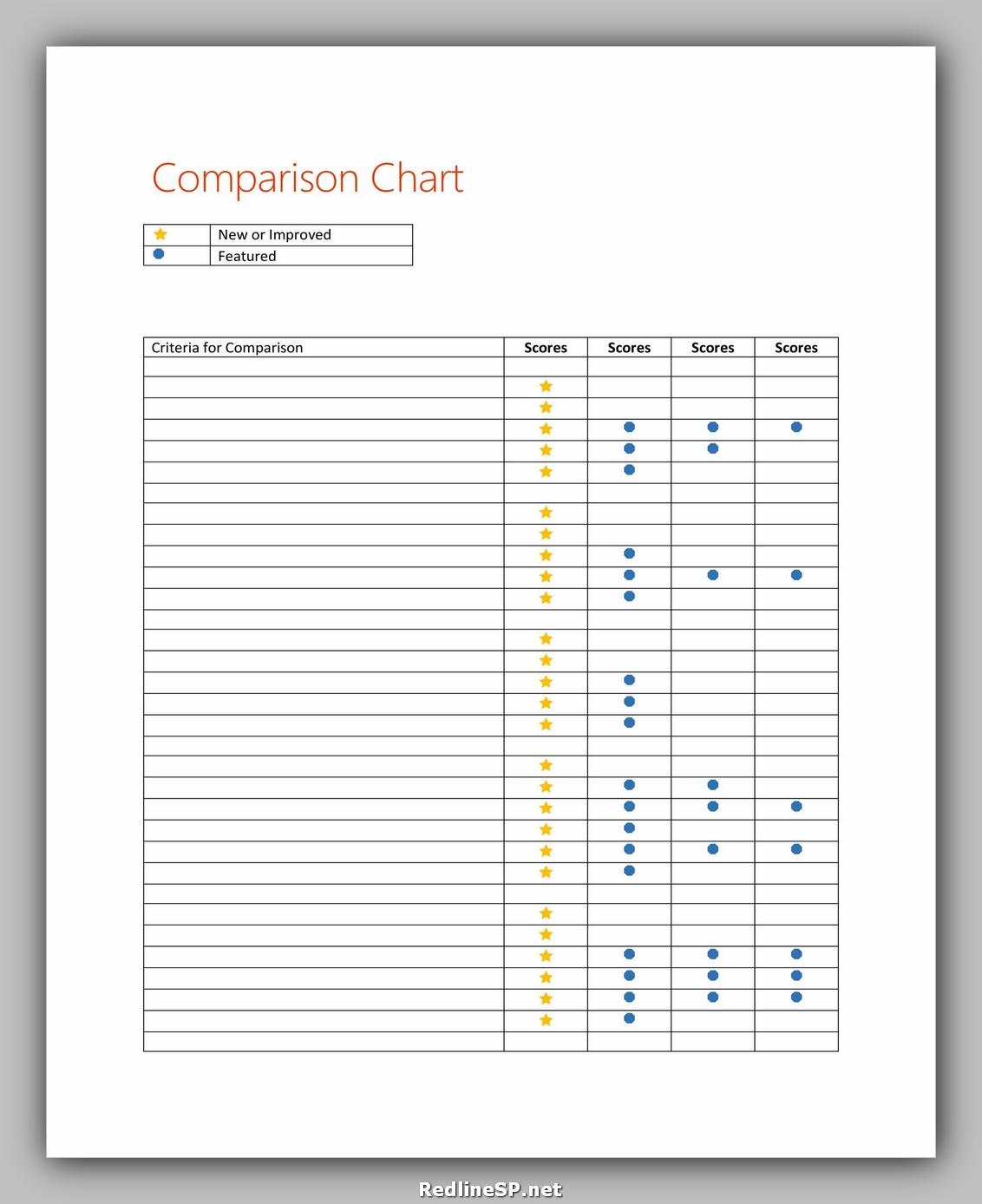 How To Create A Comparison Chart In Word