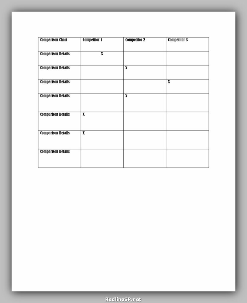 Comparison Chart Template 27