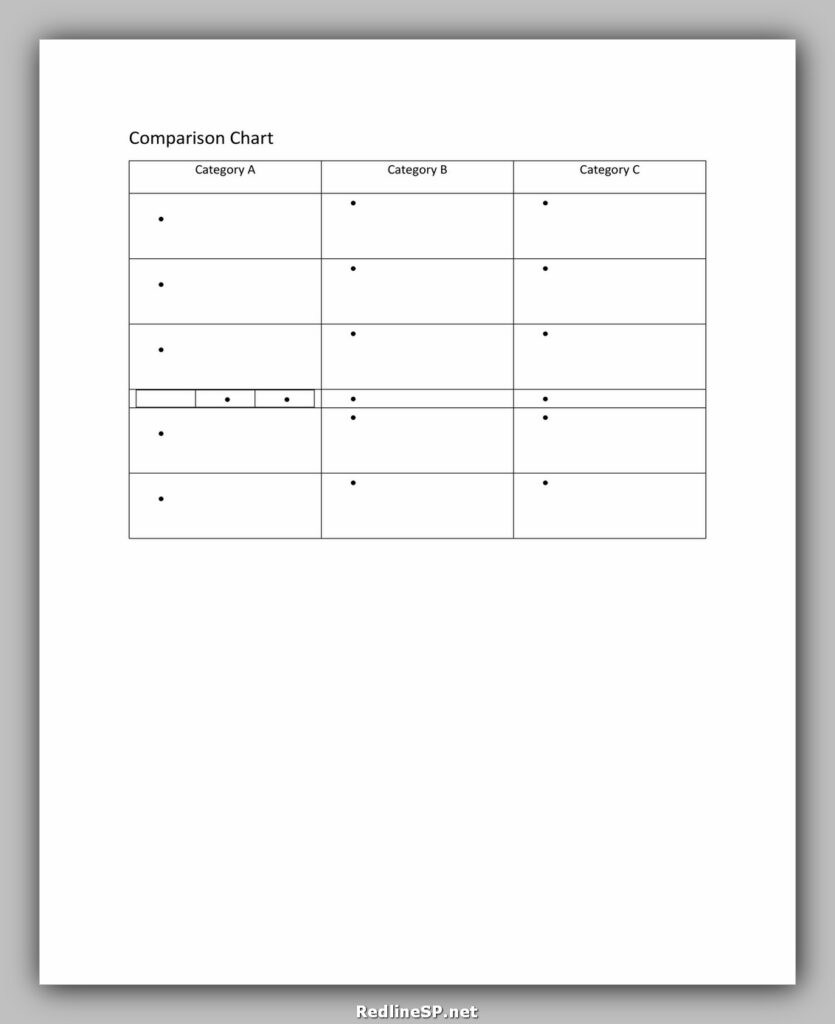 Comparison Chart Template 28