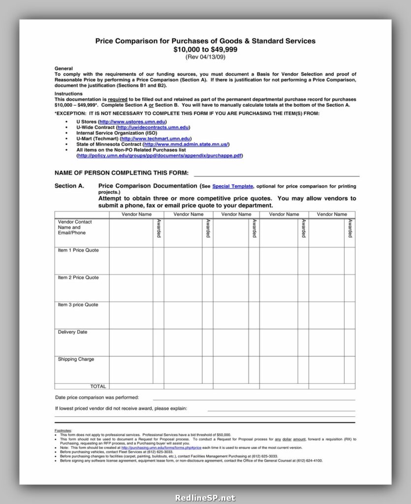 Comparison Chart Template 35