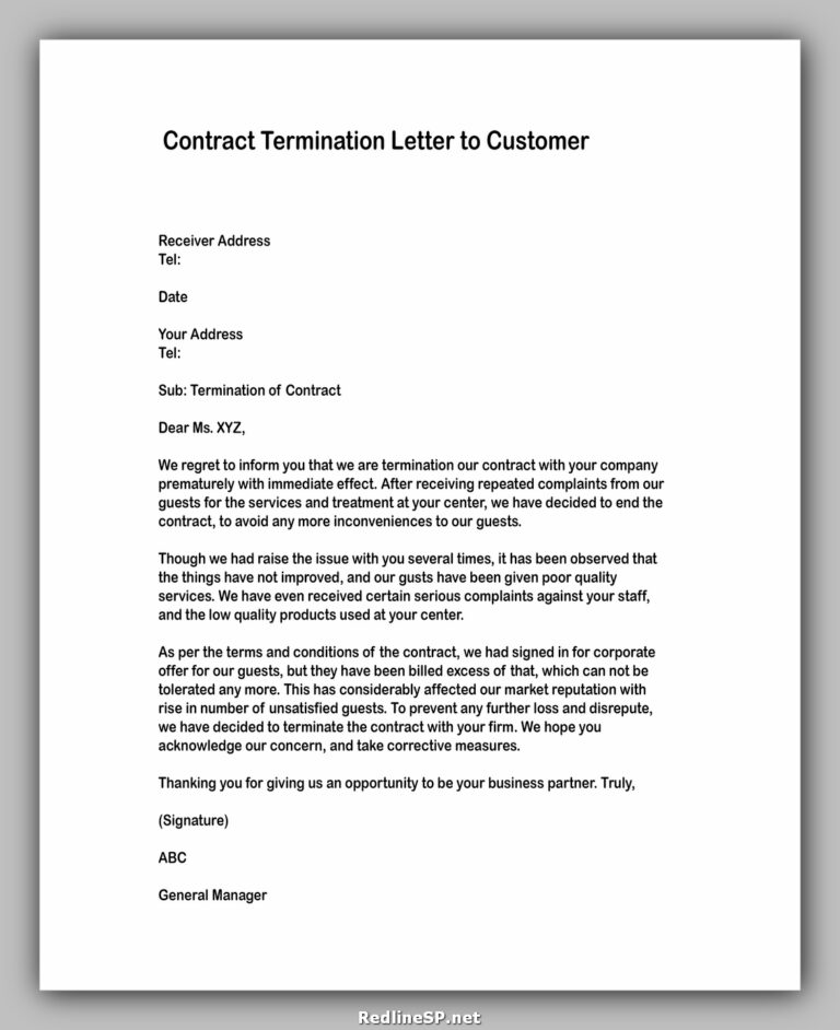 47 Powerful Cancellation Letter Sample – RedlineSP