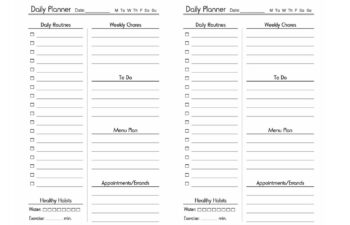 Daily Planner Printable