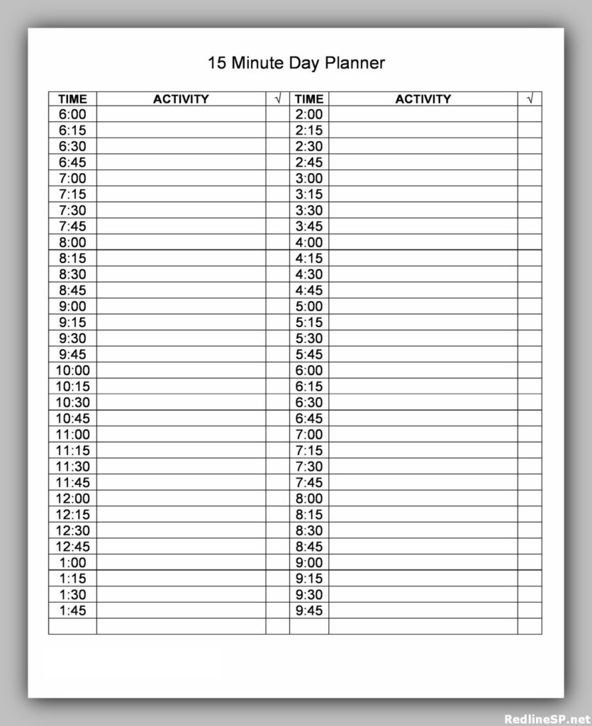 Daily Planner Template Free 01