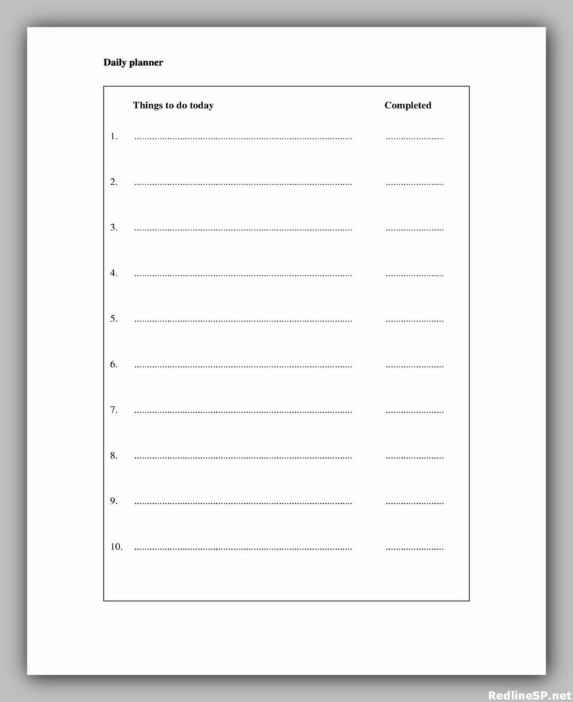 Daily Planner Template PDF Daily Planner Template PDF