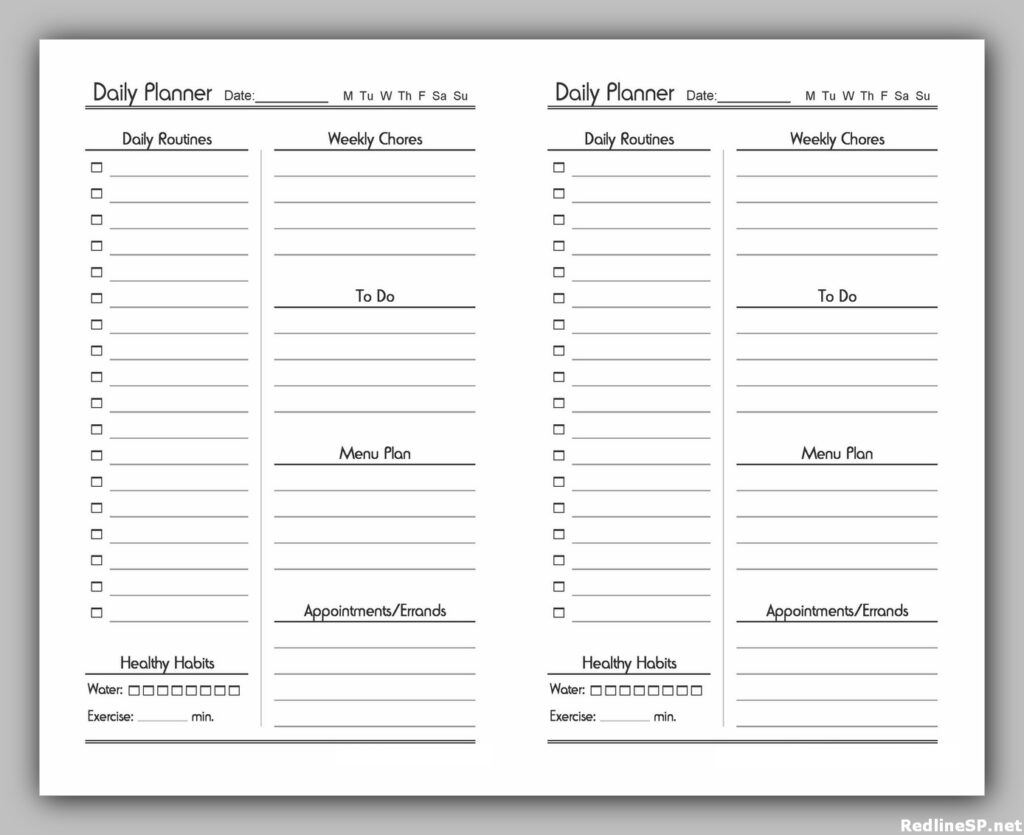 Daily Planner Template Free 09