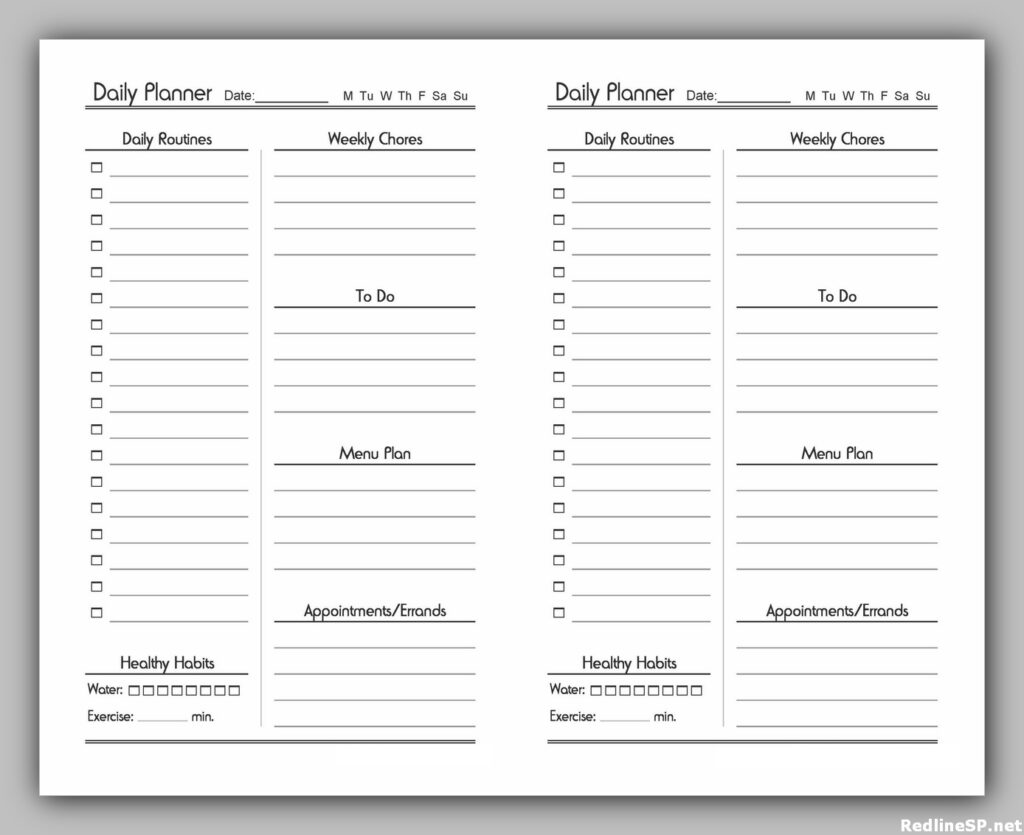 Daily Planner Template Free 09 Daily Planner Template Free 09