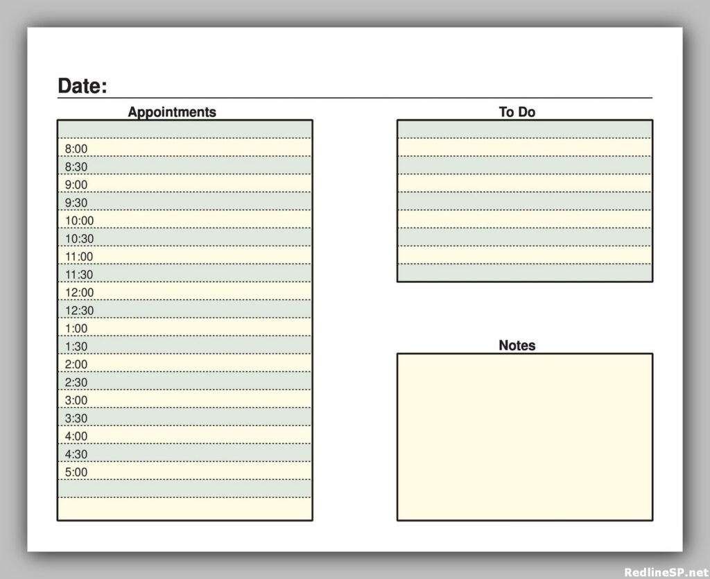Daily Planner Template Free 10