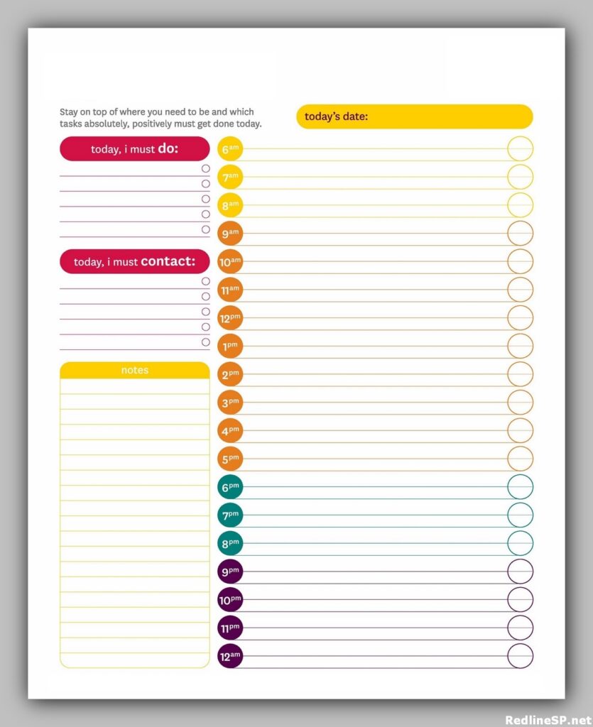 Daily Planner Template Free 13