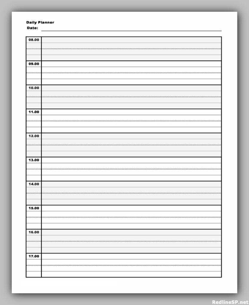 Daily planner template google docs