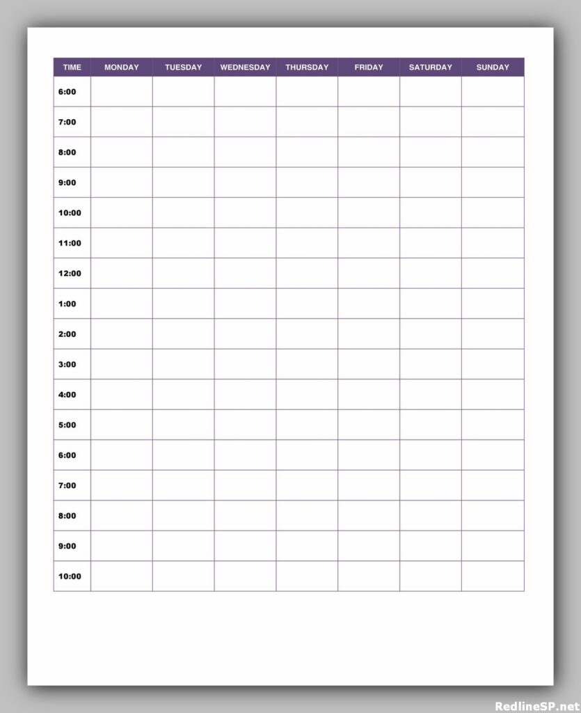 Daily Planner Template Word Daily Planner Template Word