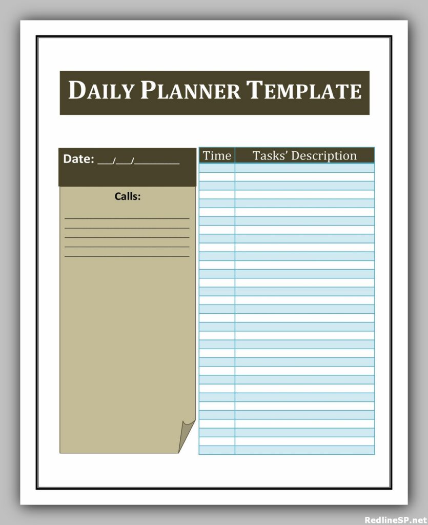 Daily Planner Template Daily Planner Template