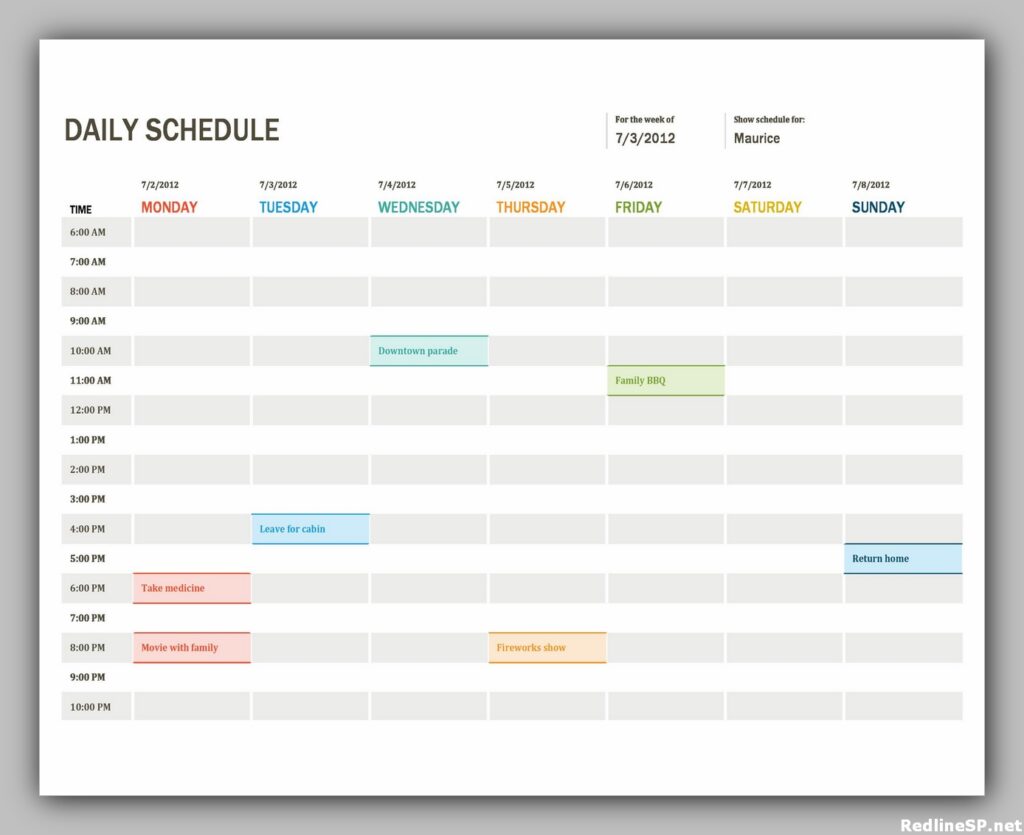 Daily Planner Template Free 18