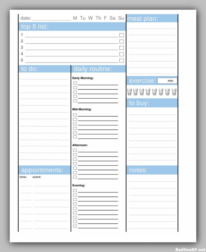 Daily Planner Template Free 26