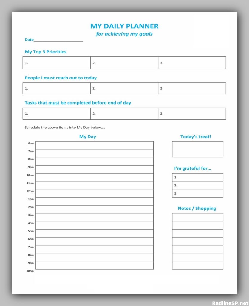 Daily Planner Template Free 27 Daily Planner Template Free 27