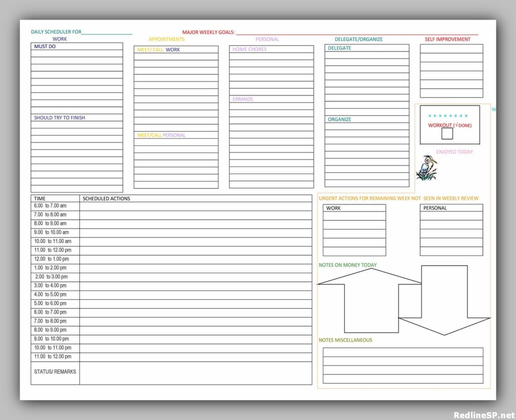 Daily Planner Template Free 28