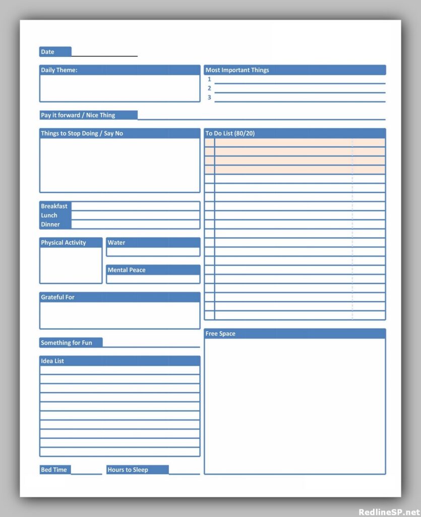 Daily Planner Template Free 32