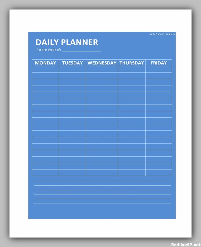 Daily Planner Template Free 33