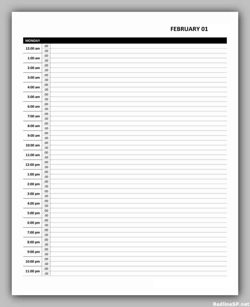 Daily Planner Template Free 34