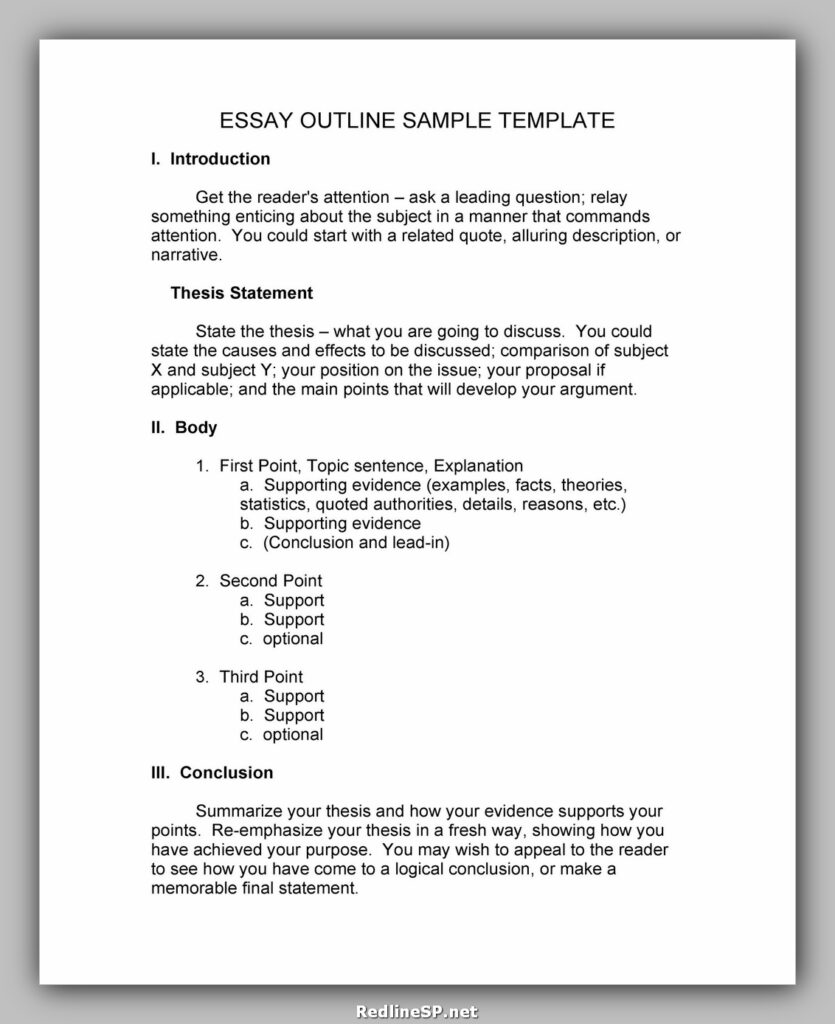 Essay Outline Template 01