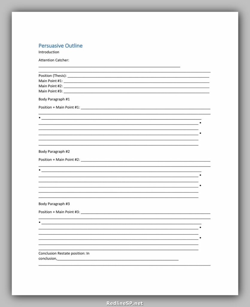 Essay Outline Template 03