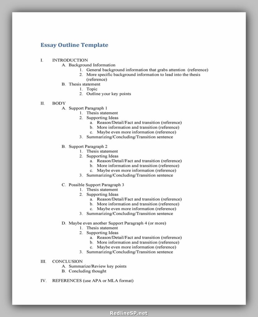 Essay Outline Template 06