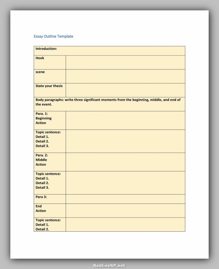 Essay Outline Template 09