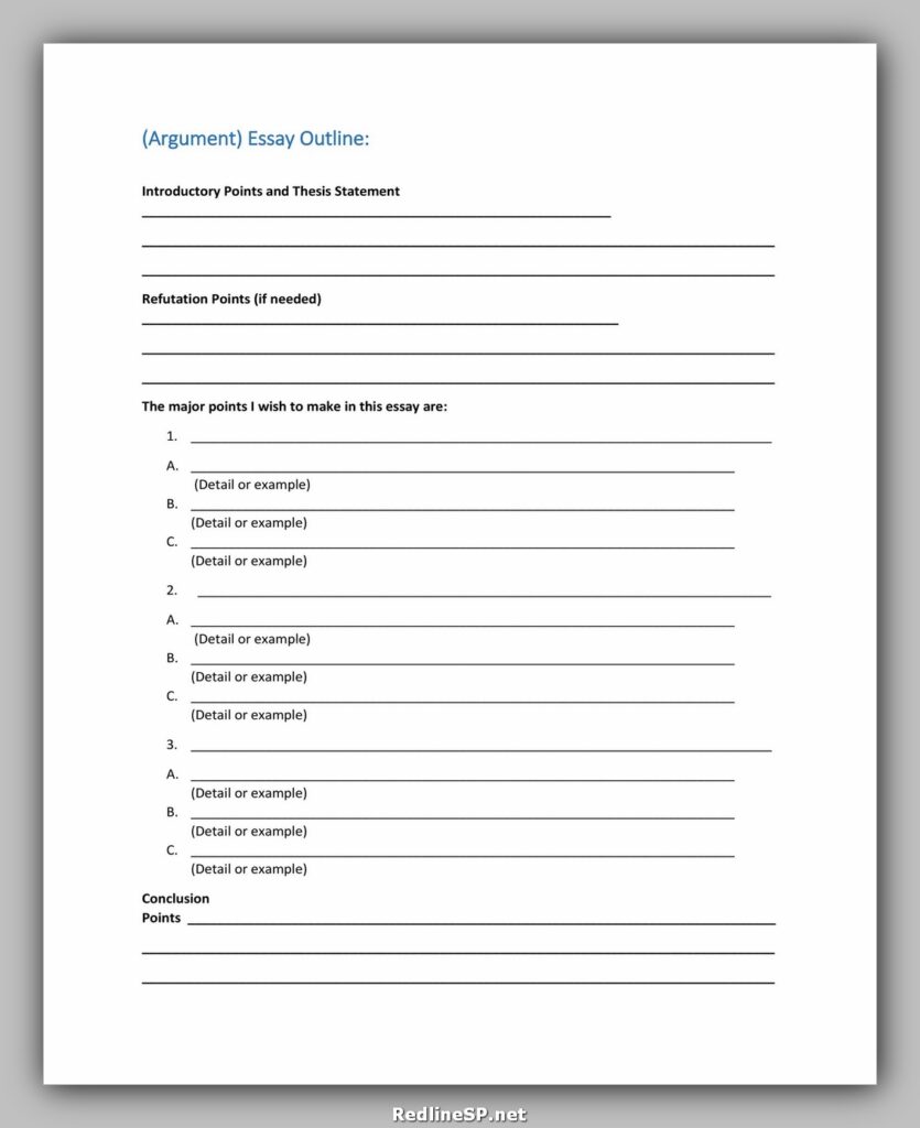 Essay Outline Template 12