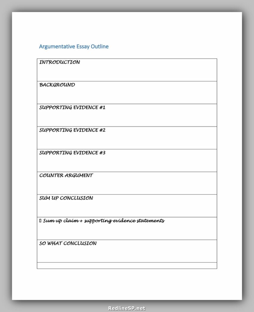 Essay Outline Template 15