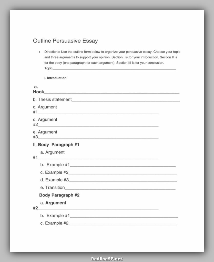 personal essay outline template pdf