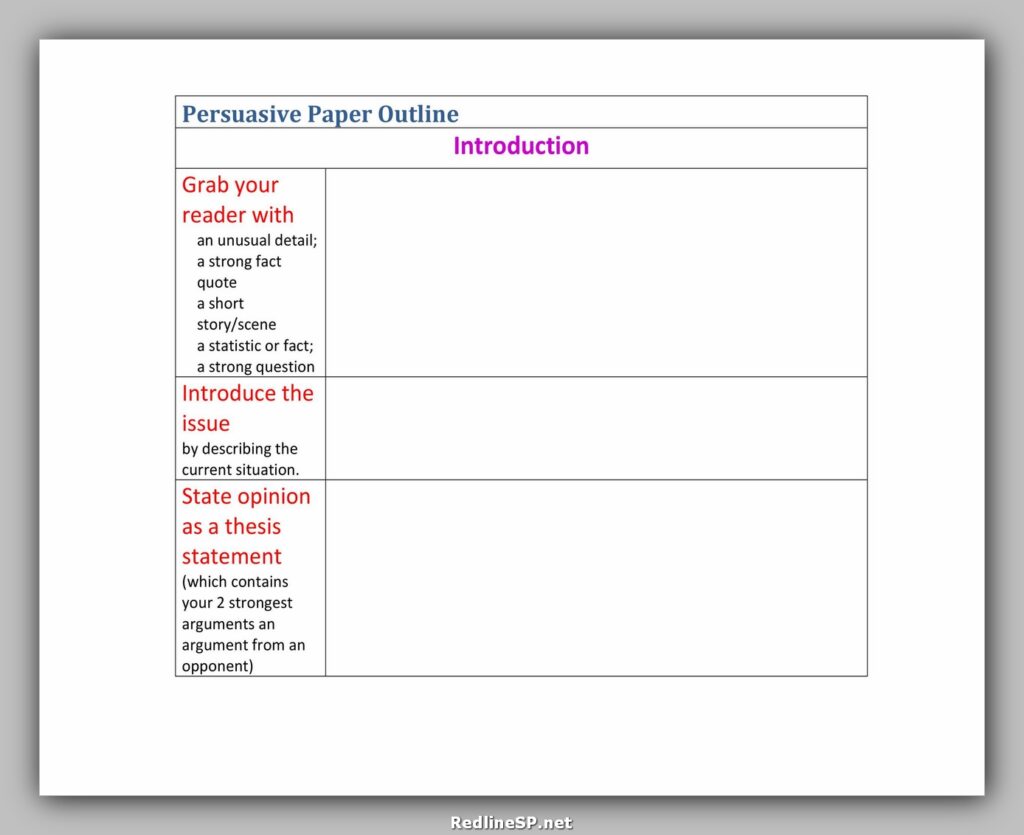 Essay Outline Template 33