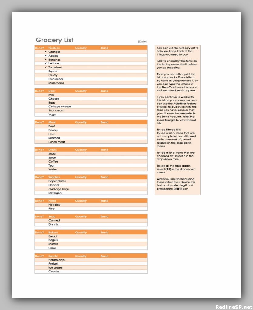 Grocery List Printable Free 10 Grocery List Printable Free 10