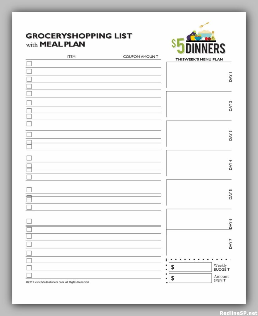 Grocery List Printable Free 21