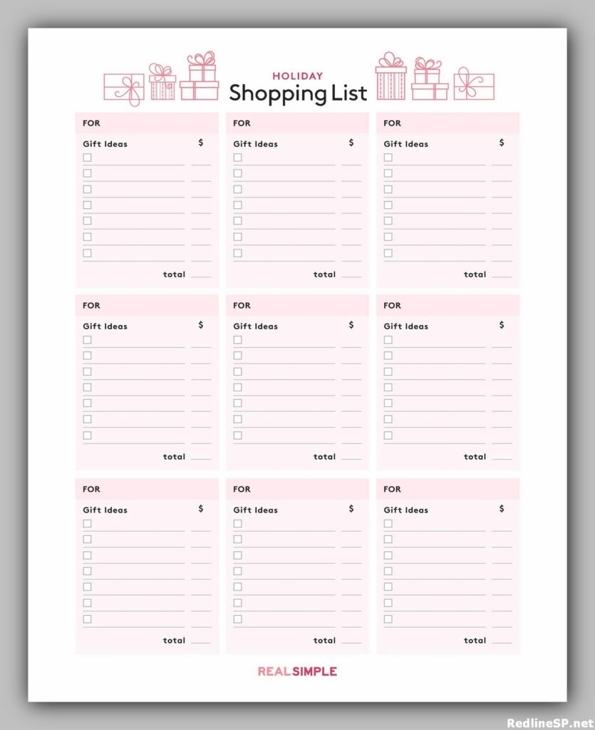 Grocery List Printable Free 28