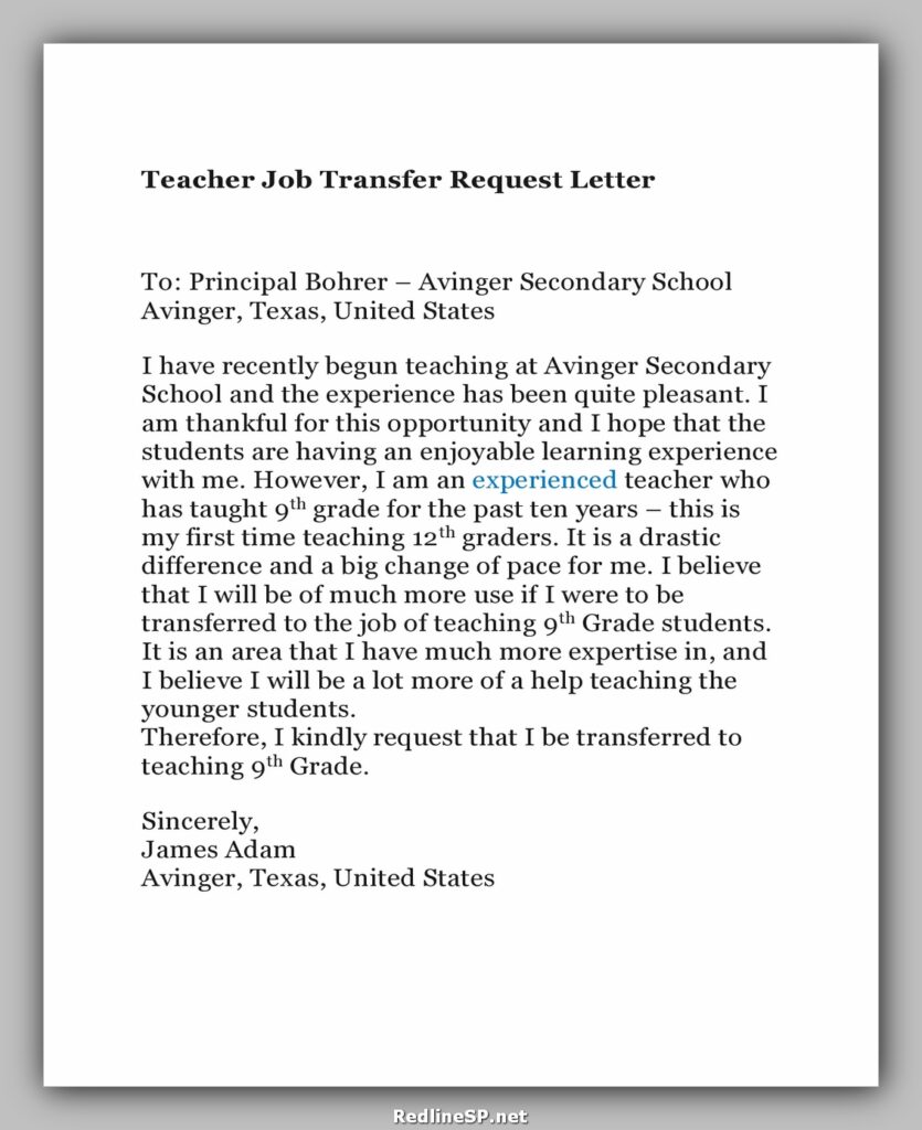 Job Transfer Letter 24