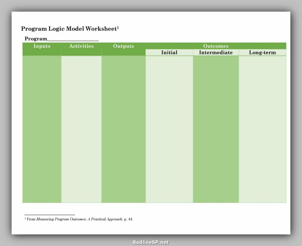 Logic Model Template 09