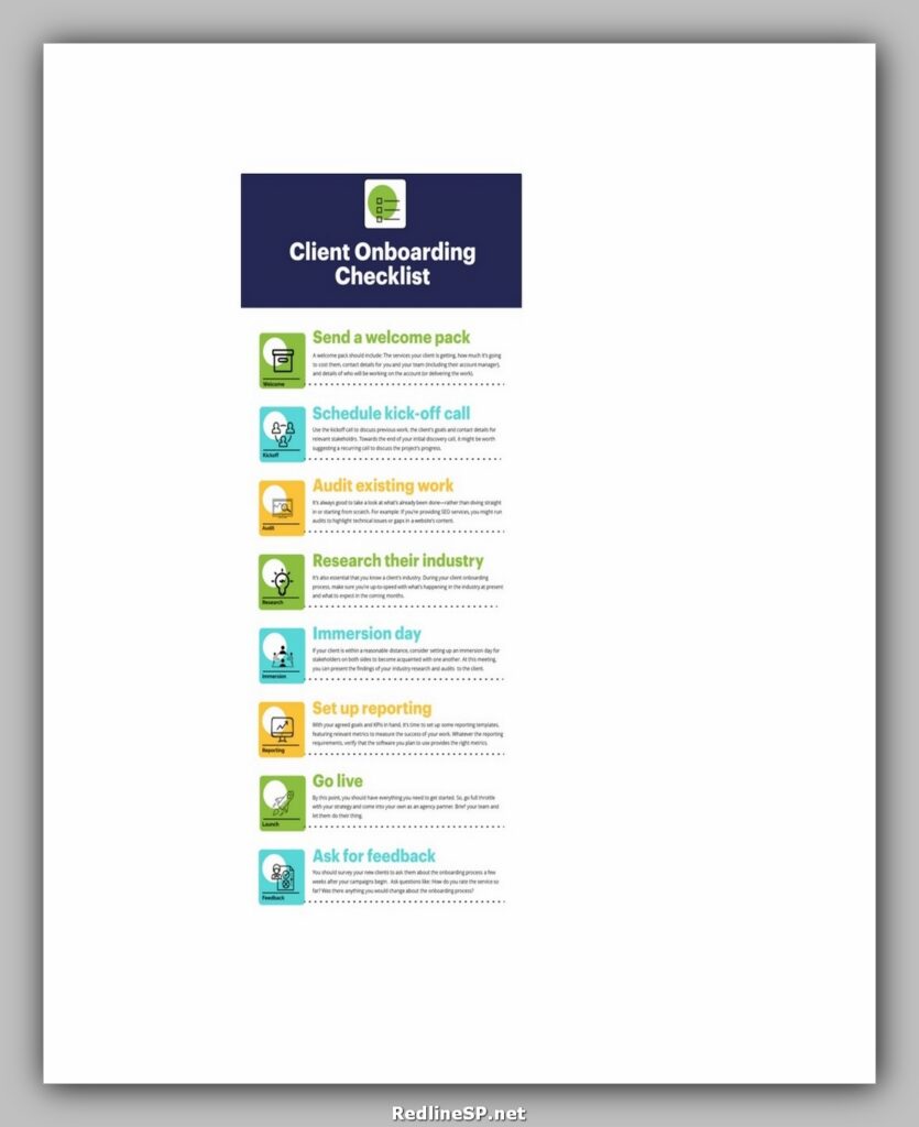 Printable Client Onboarding Checklist Template